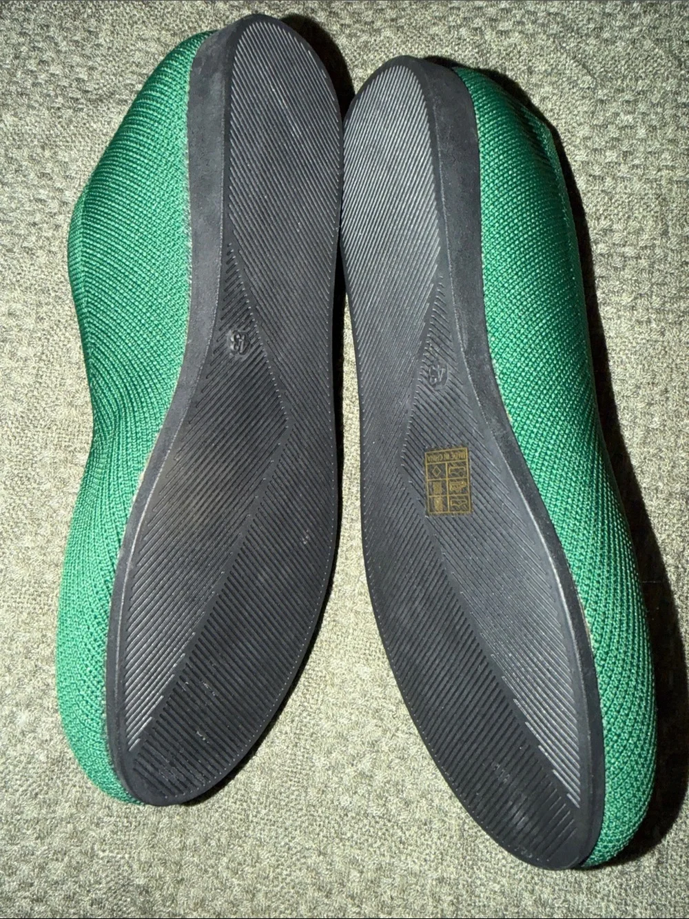 NWOB Women's Dark Green Knit Slip-On Ballet Flats